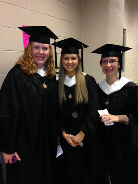 Graduation Dec 2013 Rebecca Smith, Katie Brinkman, Morgan Driggers