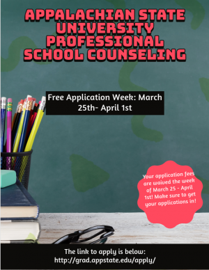 Professional School Counsling Free Application Week