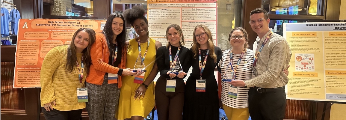 Winners of the 2024 NCSCA poster conference standing together